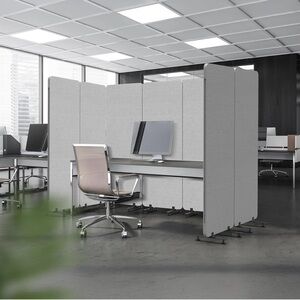 Gray Office Partition Panels